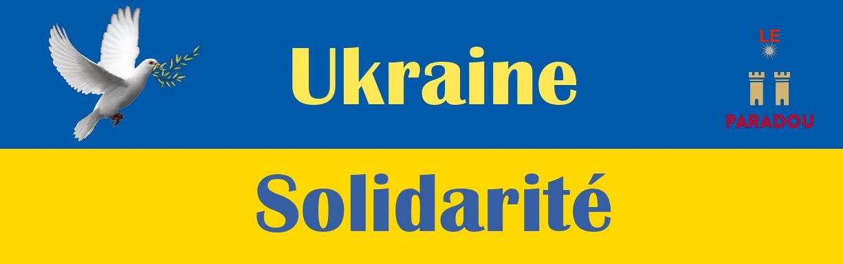 Drapeau ukrainien et colombe de la paix